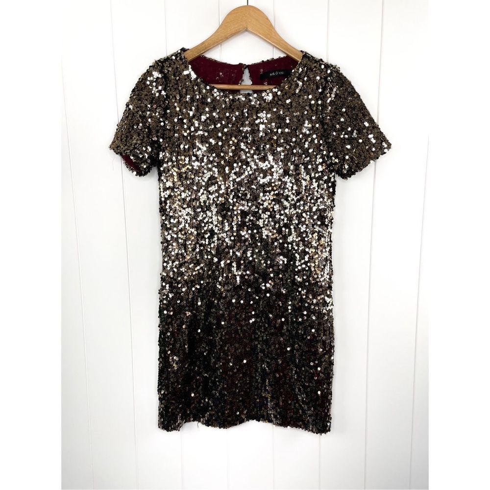 Ark & Co. Gold Sequin‎ Shift Dress